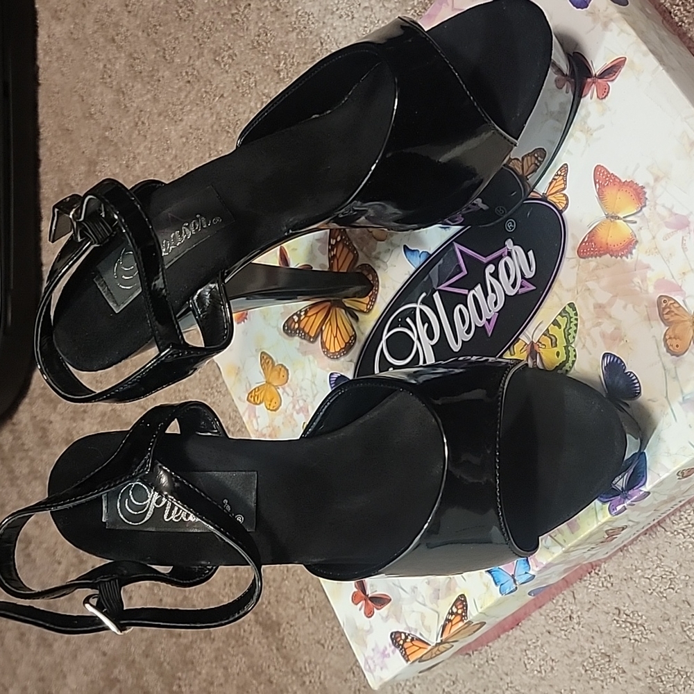 Pleaser 6" Heel, 1 3/4" Platform Ankle Strap Sandal